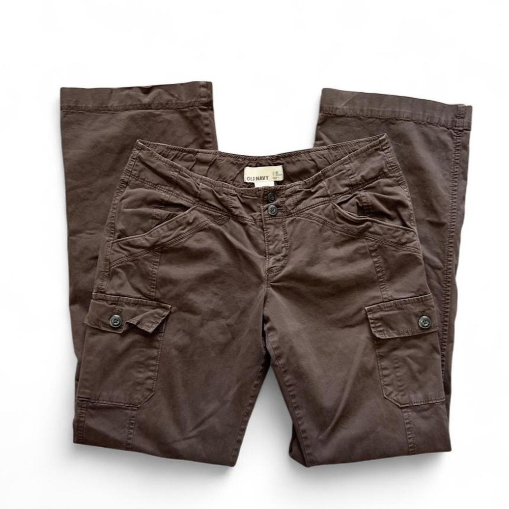 Y2K Old Navy Brown Low Rise Cargo Pants Size 6